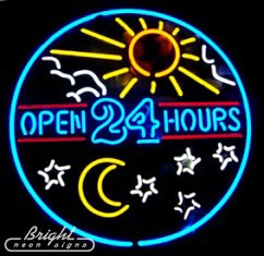 Open 24 Hours with Sun & Moon