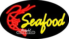 Seafood Flashing Neon Sign