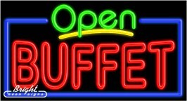 Buffet Open Neon Sign