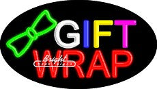 Gift Wrap Flashing Neon Sign