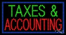 Taxes & Accounting LED Sign