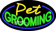 Pet Grooming Flashing Neon Sign