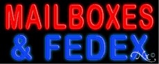 Mailboxes Fedex Neon Sign
