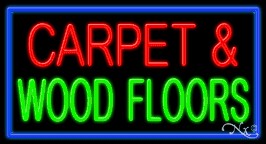 Carpet & Wood Floors Business Neon Sign