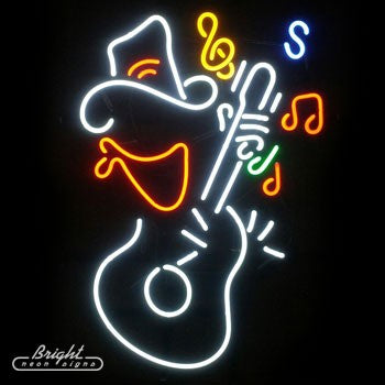 Guitar Cowboy Neon Sign