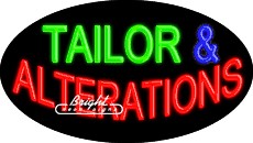 Tailor & Alterations Flashing Neon Sign