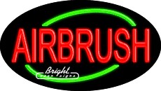 Airbrush Flashing Neon Sign