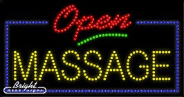 Open Massage LED Sign
