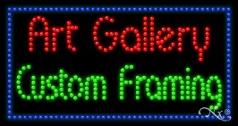 Art Gallery Custom Framing LED Sign