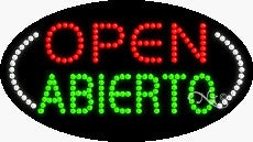 Open Abierto LED Sign