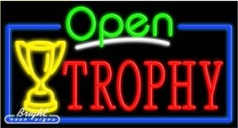 Trophy Open Neon Sign