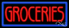 Groceries Business Neon Sign