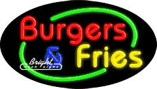Burgers & Fries Neon Sign
