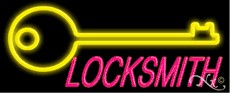 Locksmith Logo Neon Sign