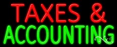 Taxes & Accounting Business Neon Sign