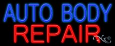 Auto Body Repair Business Neon Sign