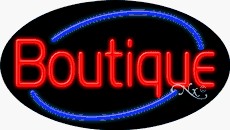 Boutique Oval Neon Sign