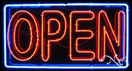 Extra Large Square Neon Open Sign