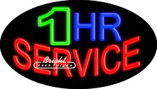 1 Hr Service Flashing Neon Sign