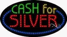 Cash for Silver LED Sign
