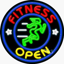 Fitness Open Circle Shape Neon Sign