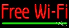 Free Wi Fi Business Neon Sign
