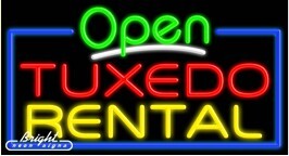 Tuxedo Rental Open Neon Sign