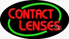 Contact Lenses Oval Neon Sign