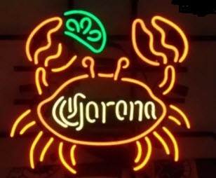 Corona Crab Neon Sign