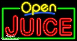 Juice Open Neon Sign