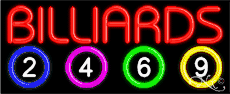 Billiards Neon Signs