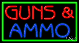 Guns Ammo Neon Signs