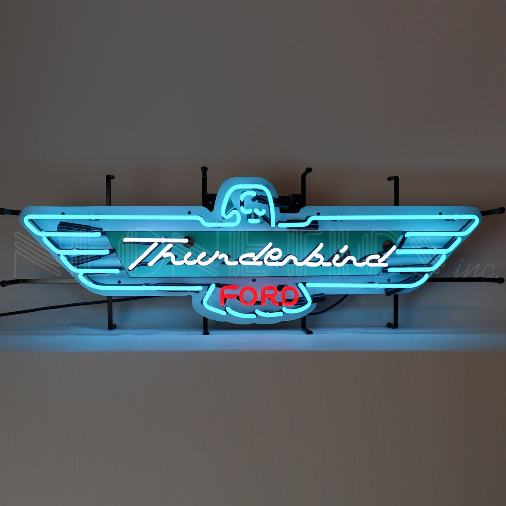 Ford Thunderbird with Backing Neon Sign