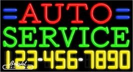 Auto Service Neon w/Phone #