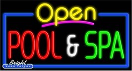 Pool & Spa Open Neon Sign