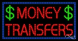 Money Transfers LED Sign