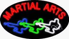 Martial Arts2 Oval Neon Sign