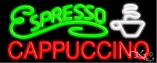 Espresso Coffee Cappuccino Neon Sign