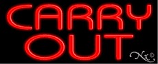 Carry Out Neon Sign