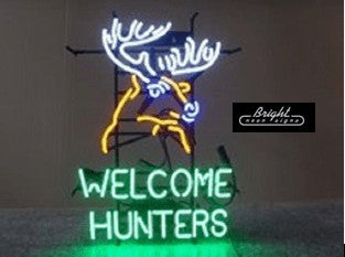 Welcome Hunters Neon Sign
