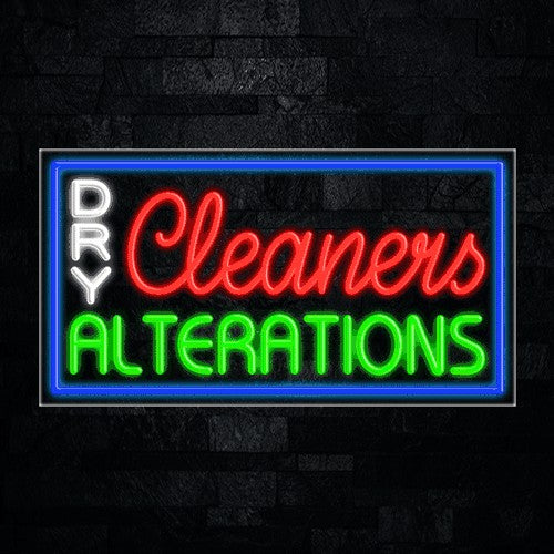 Dry Cleaners Alterations Flex-Led Sign