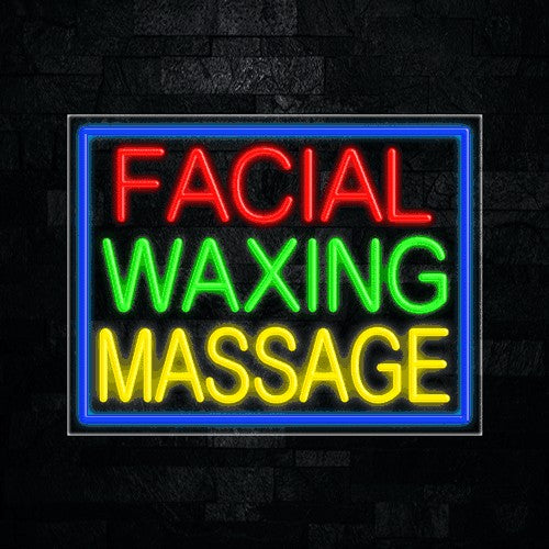 Facial Waxing Massage Flex-Led Sign