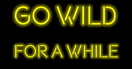 Go Wild for a While Neon Sign