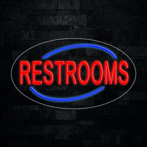 Restrooms Flex-Led Sign