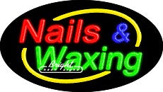 Nails & Waxing Flashing Neon Sign