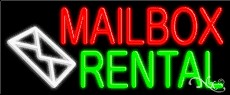 Mailbox Rental Business Neon Sign