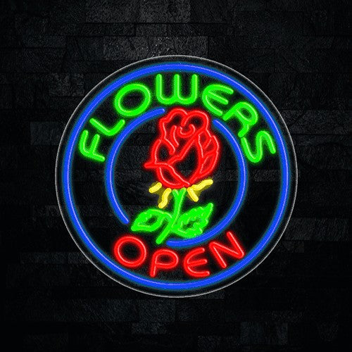 Flowers Flex-Led Sign only $518.00 - Florist Flex-led Signs ...