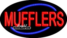 Mufflers Flashing Neon Sign