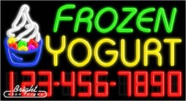 Frozen Yogurt Neon w/Phone #