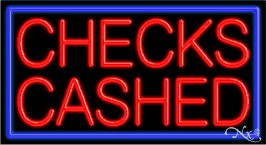 Checks Cashed Business Neon Sign